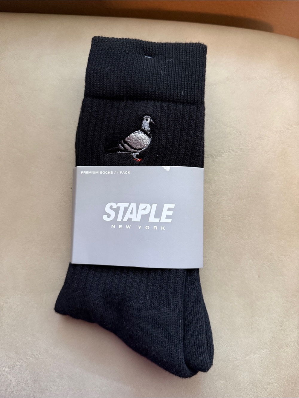 Brand New Staple Black Pigeon Crew Socks